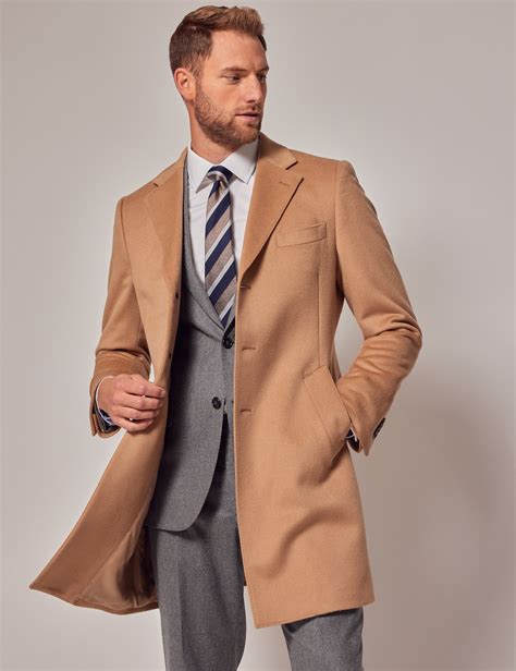 men's cashmere camel overcoat.